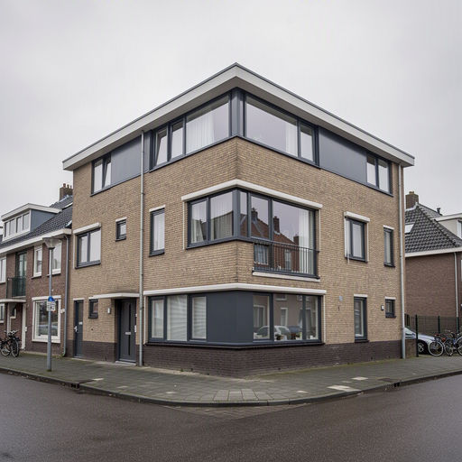 Hoekwoning in Nijmegen Lindenholt met antracietkleurige kunststof kozijnen