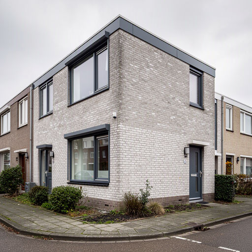 Hoekwoning in Beuningen met antracietkleurige kunststof kozijnen